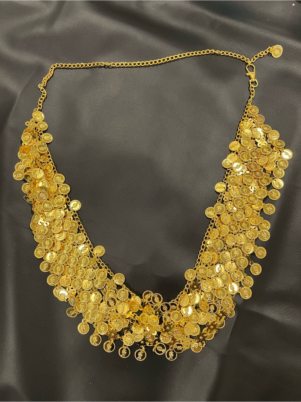 Gold coin belts with adjustable chain #statement #coins